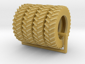 Tractor Tires  1/64 scale / 18.4-R42 tires in Tan Fine Detail Plastic