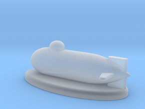Mini Monolpoly Submarine With Stand in Clear Ultra Fine Detail Plastic
