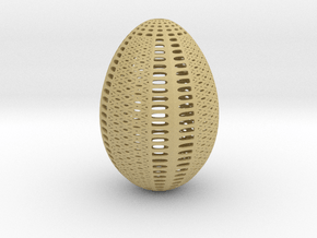 Designer Egg 1 in Tan Fine Detail Plastic