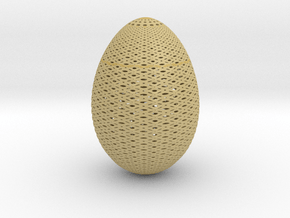 Designer Egg 3 in Tan Fine Detail Plastic