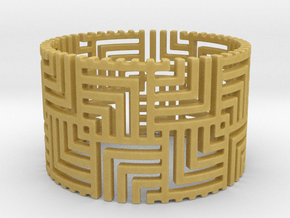 Nexus Ring (Size 7.25-11)  in Tan Fine Detail Plastic