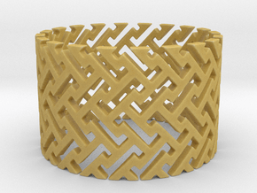 Woven Ring (Size 4-11) in Tan Fine Detail Plastic
