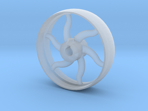 Curved Spoke Pulley  in Clear Ultra Fine Detail Plastic