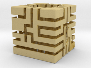 "Educational toys" 3D_Printer Maze No.4 in Tan Fine Detail Plastic