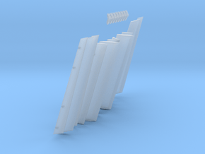 1/100 Scale 747 Trailing Edge Flaps in Clear Ultra Fine Detail Plastic
