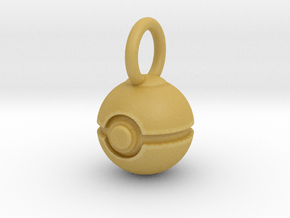 Pokeball pendant in Tan Fine Detail Plastic