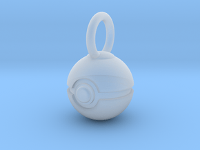 Pokeball pendant in Clear Ultra Fine Detail Plastic