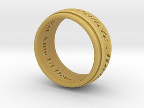 Saint Michaels Ring Size 9  in Tan Fine Detail Plastic
