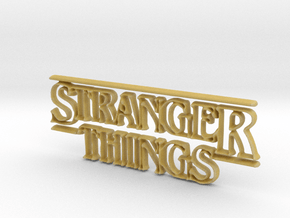 Stranger Things Logo in Tan Fine Detail Plastic