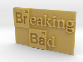 Breaking Bad Logo in Tan Fine Detail Plastic