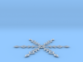 Snowflake Ornament in Clear Ultra Fine Detail Plastic