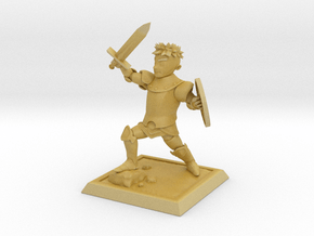 Cartoon fantasy knight in Tan Fine Detail Plastic