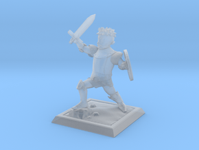 Cartoon fantasy knight in Clear Ultra Fine Detail Plastic