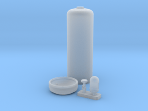 Acetylene Cylinder 1/24 scale in Clear Ultra Fine Detail Plastic