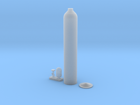 Oxygen Cylinder 1/24 in Clear Ultra Fine Detail Plastic