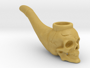 Skull Pipe in Tan Fine Detail Plastic