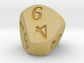 Weird D6 Rounded Dipyramid in Tan Fine Detail Plastic