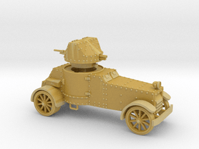 White Armoured Car (15mm) in Tan Fine Detail Plastic