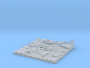 Relief Map of Havant, Hayling and Emsworth area. in Clear Ultra Fine Detail Plastic