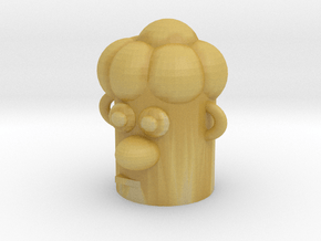 Cartoonish Human Head in Tan Fine Detail Plastic