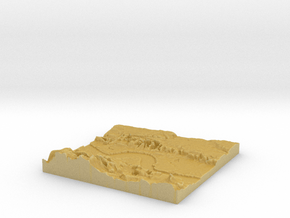 3D Relief map of Grays Thurrock & Tilbury in Essex in Tan Fine Detail Plastic