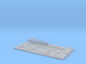 3D Relief map of Portsmouth, Langstone and Chiches in Clear Ultra Fine Detail Plastic