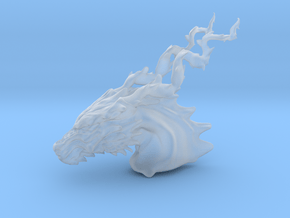 Dragon budda head in Clear Ultra Fine Detail Plastic