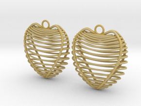 Heart cage in Tan Fine Detail Plastic