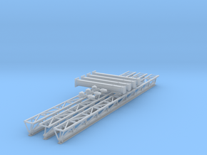 O Scale Fall Protection Truss in Clear Ultra Fine Detail Plastic