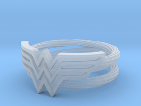 Wonder Woman Ring With Lasso Size 7 in Clear Ultra Fine Detail Plastic