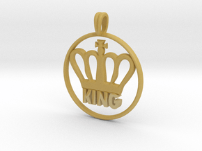 KING Crown Symbol Jewelry necklace in Tan Fine Detail Plastic