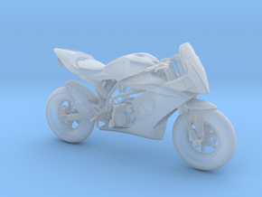 Motorbike in Clear Ultra Fine Detail Plastic