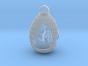 3D Printed Block Island Egg Ornament in Clear Ultra Fine Detail Plastic