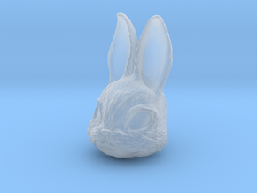 Rabbit Head in Tan Fine Detail Plastic