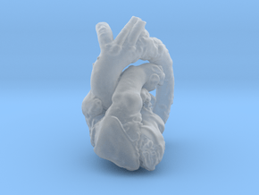 Hollow Heart in Tan Fine Detail Plastic