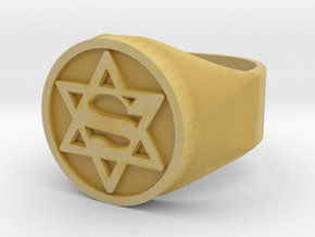 Ring US 12 Super Jew Signet  in Tan Fine Detail Plastic