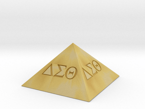 Delta Sigma Theta Decorative Pyramid in Tan Fine Detail Plastic