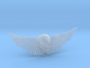 Winged Skull ring  in Clear Ultra Fine Detail Plastic