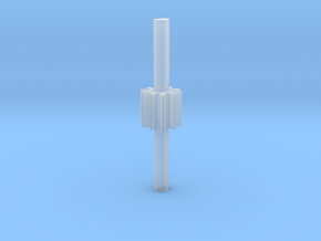 Cylindrical gear Mn=1 Z=10 - Alfa=20° Beta=0° b=10 in Tan Fine Detail Plastic