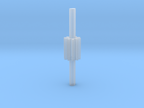 Cylindrical gear Mn=1 Z=10 - Alfa=20° Beta=0° b=15 in Tan Fine Detail Plastic