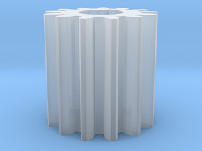 Cylindrical gear Mn=1 Z=13 AP20° Beta0° b=15 HoleØ in Clear Ultra Fine Detail Plastic