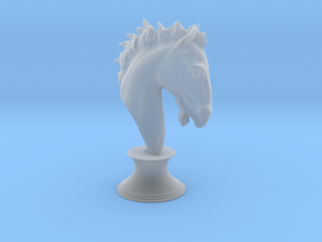 Horse's head in Clear Ultra Fine Detail Plastic