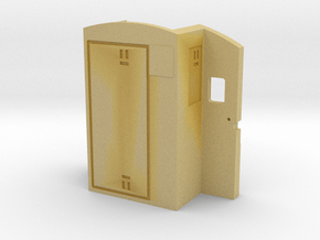 O Scale Sharknose Rear Wall - Rectangle Windows in Tan Fine Detail Plastic