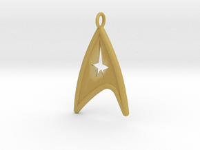 Starfleet Command Badge pendant in Tan Fine Detail Plastic