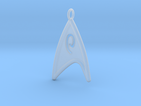 Starfleet Engineering Badge pendant in Clear Ultra Fine Detail Plastic