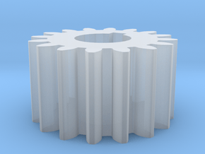 Cylindrical gear Mn=1 Z=16 AP20° Beta0° b=10 HoleØ in Tan Fine Detail Plastic
