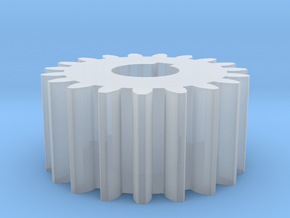 Cylindrical gear Mn=1 Z=19 AP20° Beta0° b=10 HoleØ in Tan Fine Detail Plastic