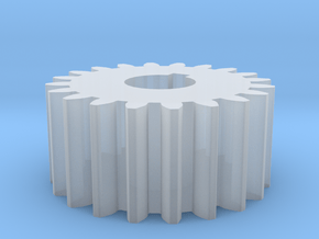 Cylindrical gear Mn=1 Z=20 AP20° Beta0° b=10 HoleØ in Tan Fine Detail Plastic