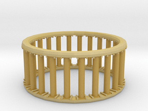 Greek/Roman Pillar Ring in Tan Fine Detail Plastic