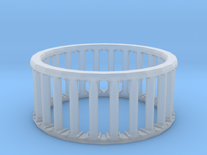 Greek/Roman Pillar Ring in Clear Ultra Fine Detail Plastic